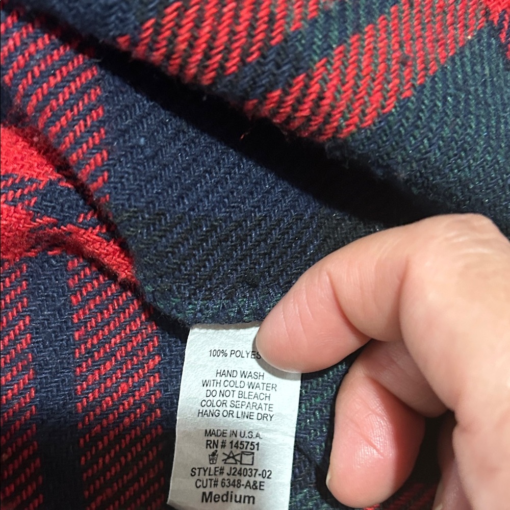 Peach Love California Red and Green Plaid Vest - Picture 3 of 4